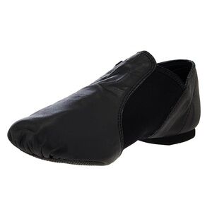 Capezio Black Leather E-Series EJ2 Jazz Slip On Dance Shoes 10.5 Wide